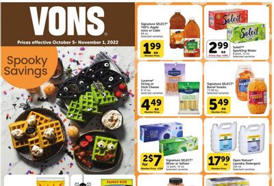 Vons (CA) Weekly Ad Flyer Specials October 5 to November 1, 2022