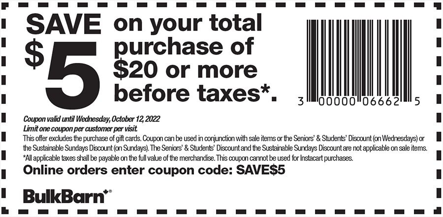 Bulk Barn Flyer October 6 to 12