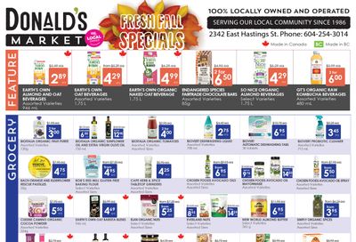 Donald's Market Flyer October 6 to 19