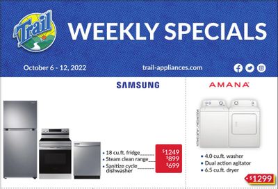 Trail Appliances (AB & SK) Flyer October 6 to 12