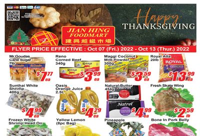 Jian Hing Foodmart (Scarborough) Flyer October 7 to 13