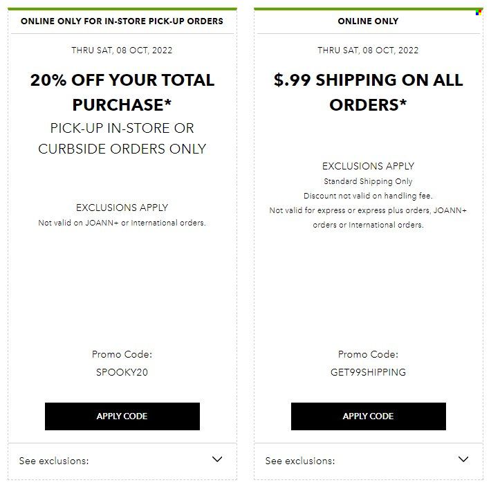 JOANN Weekly Ad Flyer Specials October 8 to October 8, 2022