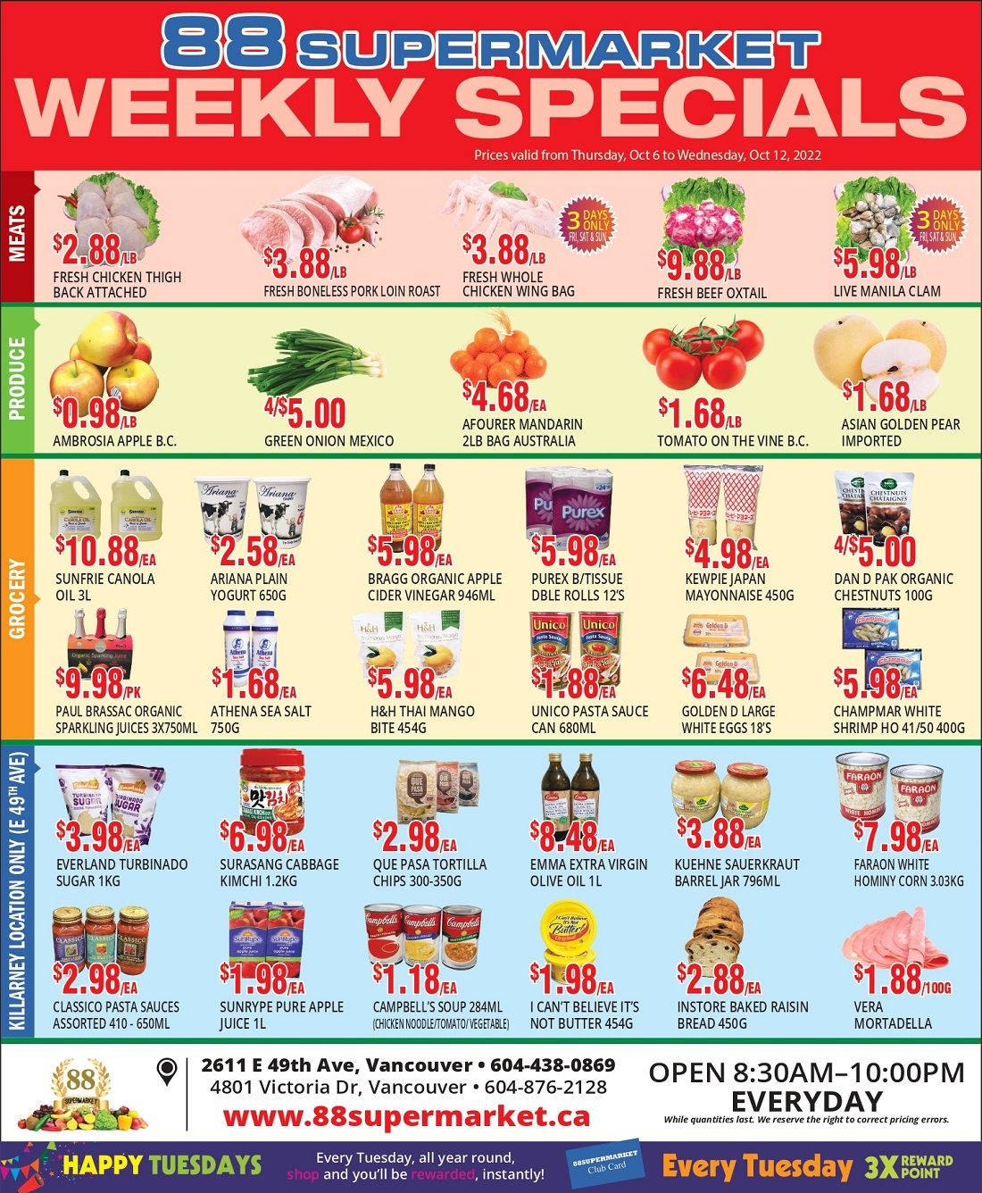 88 Supermarket Flyer October 6 to 12