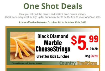 Country Traditions One-Shot Deals Flyer October 5 to 12