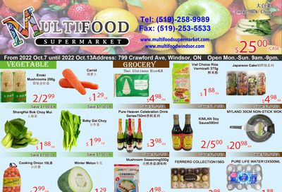 MultiFood Supermarket Flyer October 7 to 13