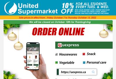 United Supermarket Flyer October 7 to 13