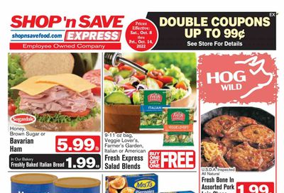 Shop ‘n Save Express (MD, PA, WV) Weekly Ad Flyer Specials October 8 to October 14, 2022