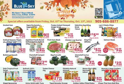 Blue Sky Supermarket (Pickering) Flyer October 7 to 13