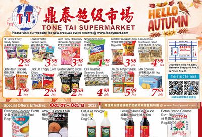 Tone Tai Supermarket Flyer October 7 to 13
