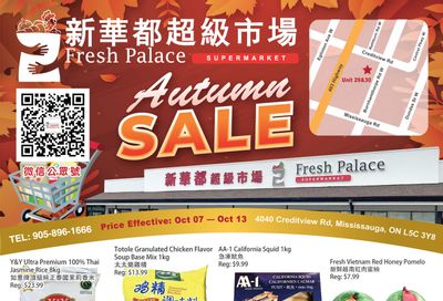 Fresh Palace Supermarket Flyer October 7 to 13