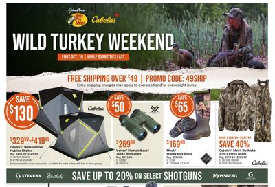 Cabela's Wild Turkey Weekend Flyer October 7 to 10