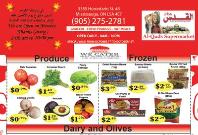 Al-Quds Supermarket Flyer October 7 to 13