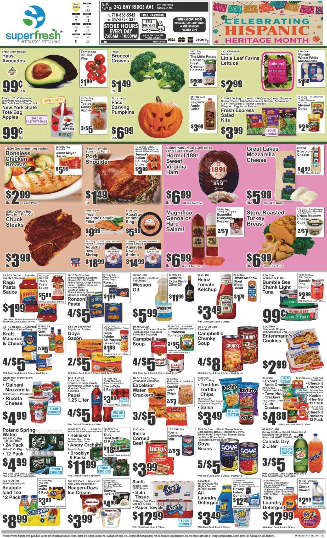 Super Fresh (NY) Weekly Ad Flyer Specials October 7 to October 13, 2022