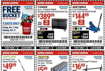 Harbor Freight Weekly Ad Flyer Specials October 9 to October 16, 2022