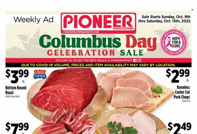 Pioneer Supermarkets (NJ, NY) Weekly Ad Flyer Specials October 9 to October 15, 2022