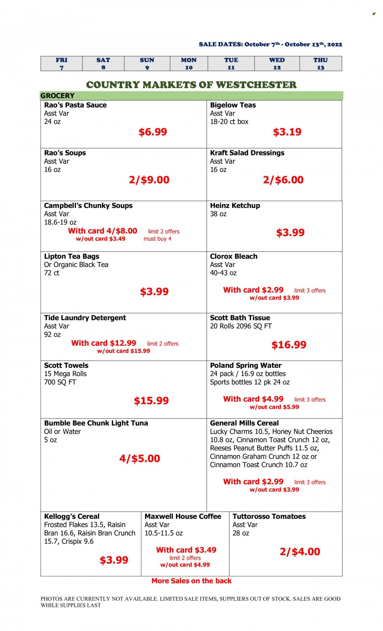 Country Markets of Westchester (NY) Weekly Ad Flyer Specials October 7 to October 13, 2022