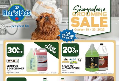 Ren's Pets Shampalooza Grooming Sale Flyer October 10 to 23