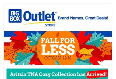 Big Box Outlet Store Flyer October 12 to 18