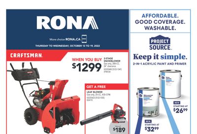 Rona (West) Flyer October 13 to 19