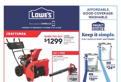 Lowe's (West) Flyer October 13 to 19