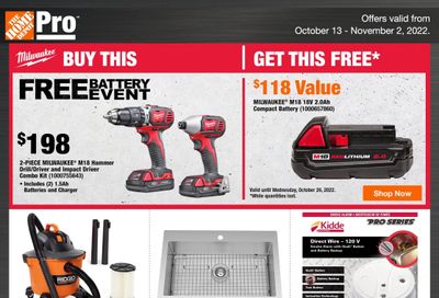 Home Depot Pro Flyer October 13 to November 2