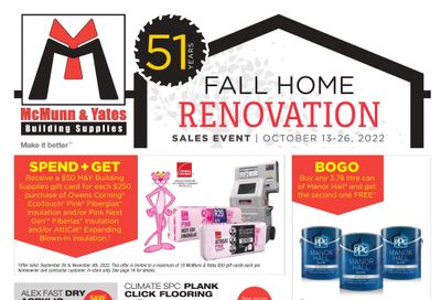 McMunn & Yates Building Supplies Flyer October 13 to 26