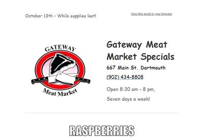 Gateway Meat Market Flyer October 13 to 19