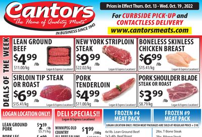 Cantor's Meats Flyer October 13 to 19