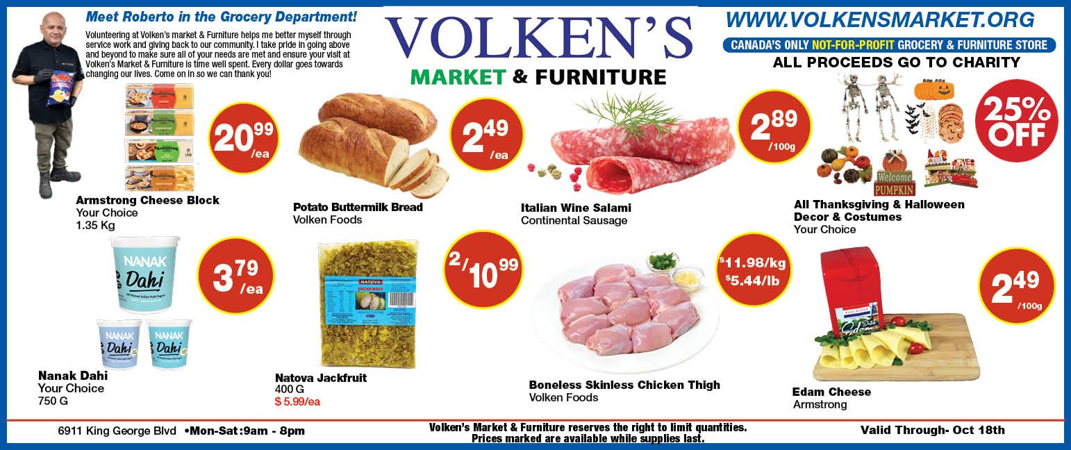 Volken's Market & Furniture Flyer October 12 to 18