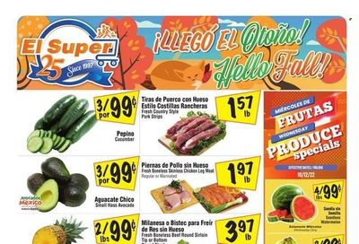 El Super (CA, NM, NV, TX) Weekly Ad Flyer Specials October 12 to October 18, 2022