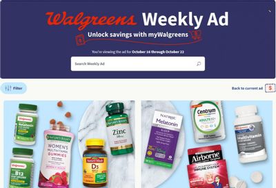 Walgreens Weekly Ad Flyer Specials October 16 to October 22, 2022