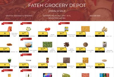Fateh Grocery Depot Flyer October 13 to 19