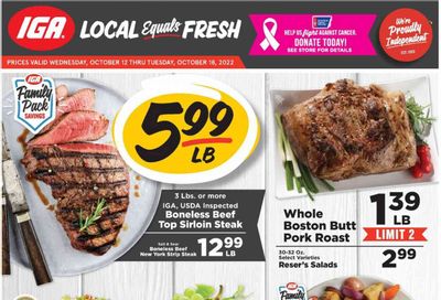 IGA (KY) Weekly Ad Flyer Specials October 12 to October 18, 2022