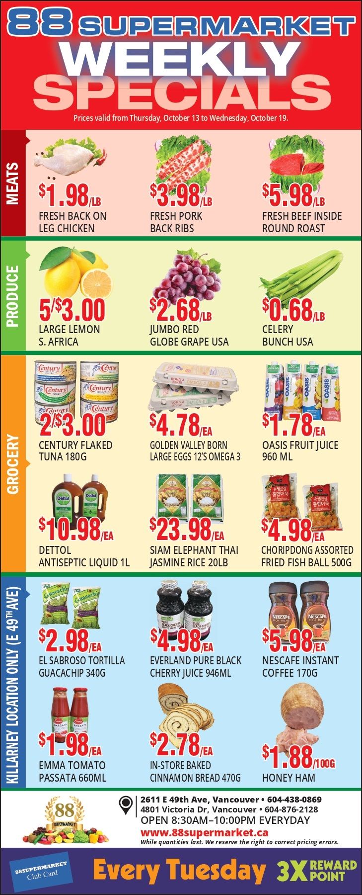 88 Supermarket Flyer October 13 to 19