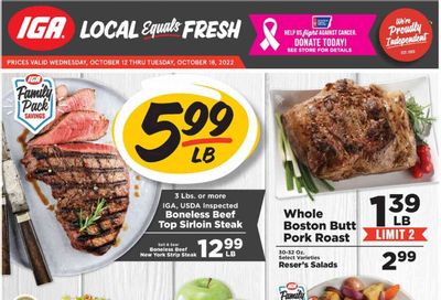 IGA (TN) Weekly Ad Flyer Specials October 12 to October 18, 2022