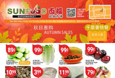 Sunfood Supermarket Flyer October 14 to 20