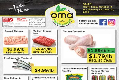 Oma Fresh Foods Flyer October 14 to 20
