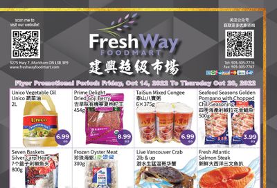 FreshWay Foodmart Flyer October 14 to 20