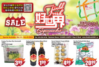 Field Fresh Supermarket Flyer October 14 to 20