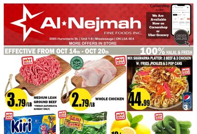Alnejmah Fine Foods Inc. Flyer October 14 to 20