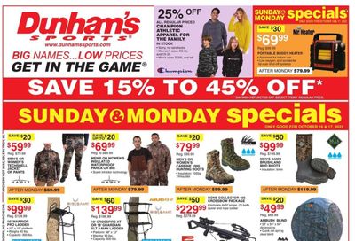 Dunham's Sports (MI) Weekly Ad Flyer Specials October 15 to October 20, 2022 Dunham's Sports (MI) Weekly Ad Flyer Specials October 15 to October 20, 2022