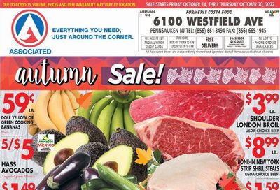 Associated Supermarkets (NY) Weekly Ad Flyer Specials October 14 to October 20, 2022