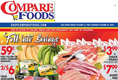 Compare Foods (CT, MD, NC, NJ, NY, RI) Weekly Ad Flyer Specials October 14 to October 20, 2022