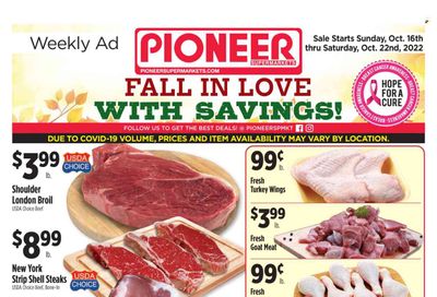 Pioneer Supermarkets (NJ, NY) Weekly Ad Flyer Specials October 16 to October 22, 2022