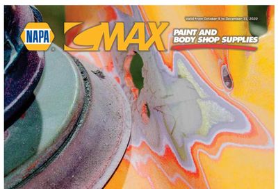 NAPA Auto Parts CMax Paint and Body Shop Supplies Flyer October 8 to December 31