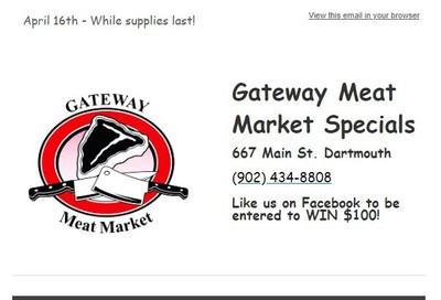 Gateway Meat Market Flyer April 16 to 22