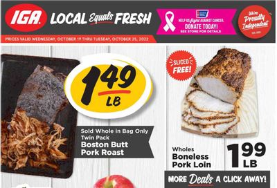 IGA (IN) Weekly Ad Flyer Specials October 19 to October 25, 2022