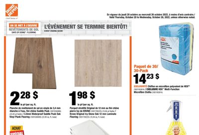 Home Depot (QC) Flyer October 20 to 26