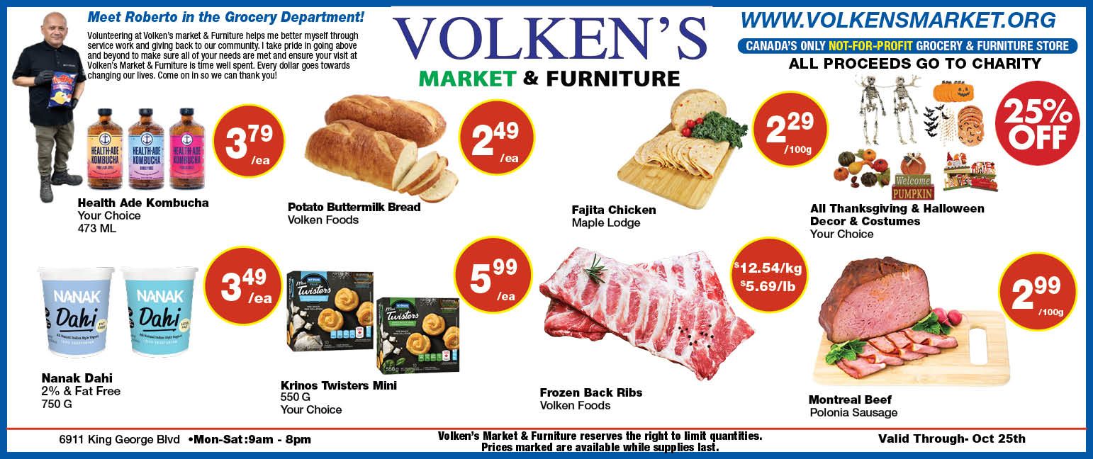 Volken's Market & Furniture Flyer October 19 to 25