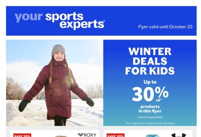 Sports Experts Winter Deals for Kids Flyer October 12 to 25